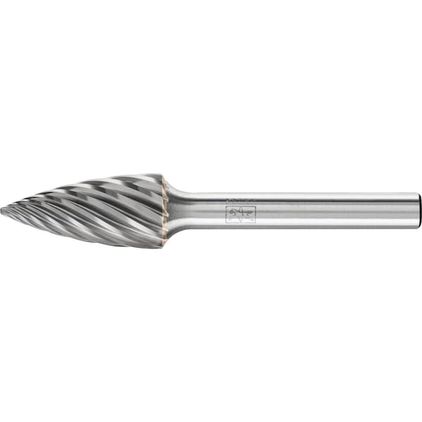 Pferd Carbide Bur - Tree Shape Pointed, INOX Cut - 1/2" x 1" x 1/4" Shank - SG-5 24817 - main